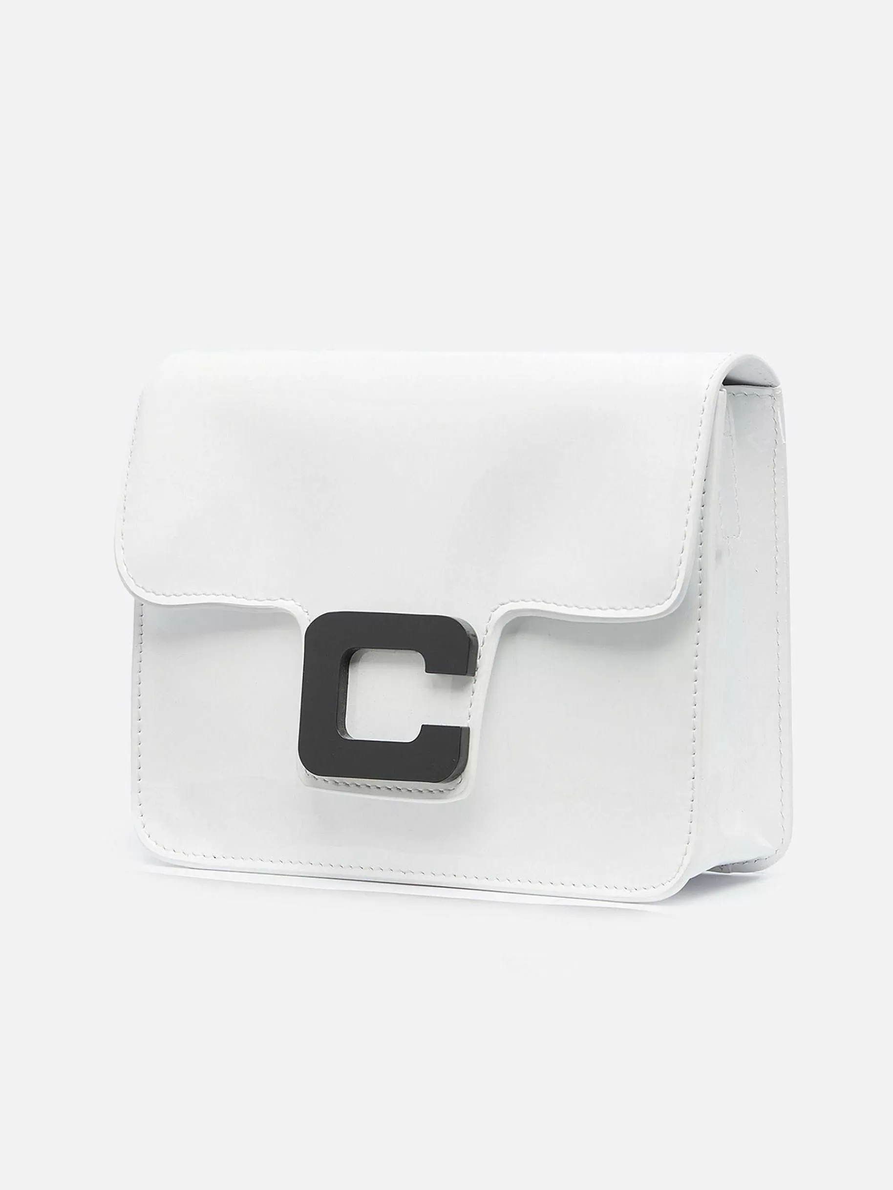 Women Carel Bags-White Patent Leather Bag
